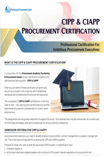 CIPP/CIAPP Procurement Certification Brochure